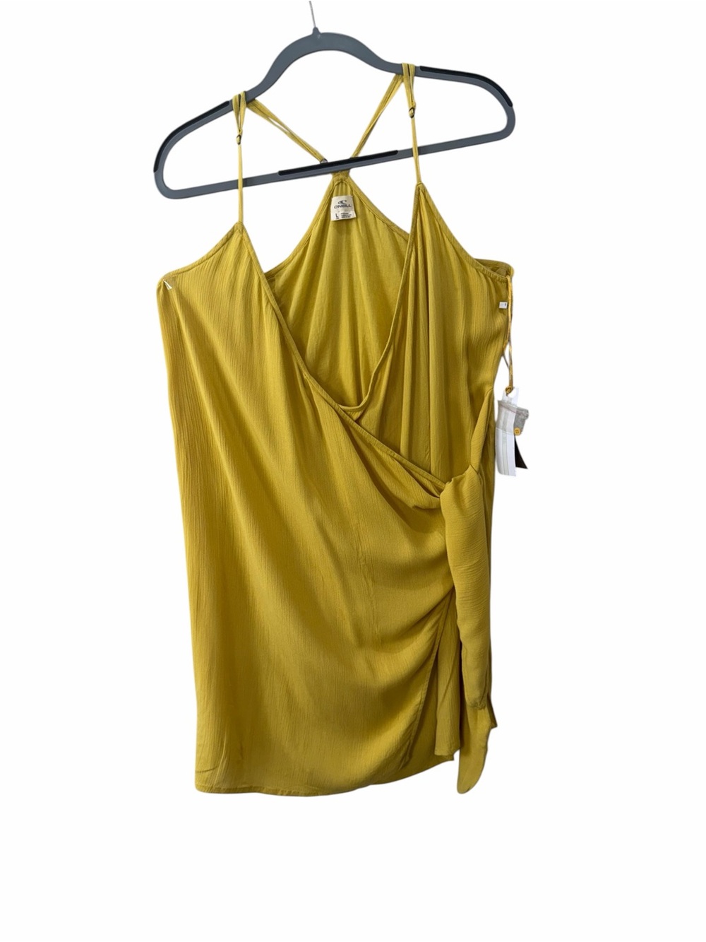 NWT O’Neill Mustard Wrap Tank Top Size Large Boho Surplice Cami